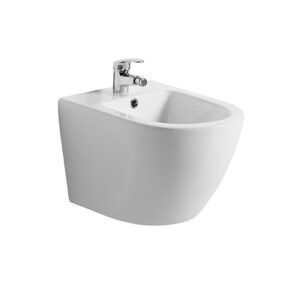 AIDI Wall-Hung Bidet Toilet Set — Round Rimless Ceramic