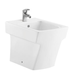 MJZ-30 Ceramic Bidet — Floor-Mounted S-Trap 205mm