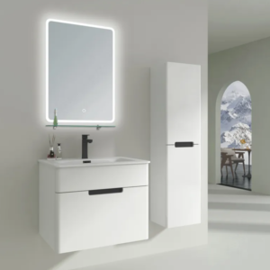 Modern Wall Mounted Bathroom Vanity with Ceramic Basin and Soft Close Drawers Factory Direct OEM Supported for Hotel and Residential Projects