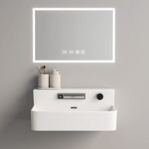 AiDi Ceramic Countertop Basin — Modern White Sink | OEM & MOQ 100
