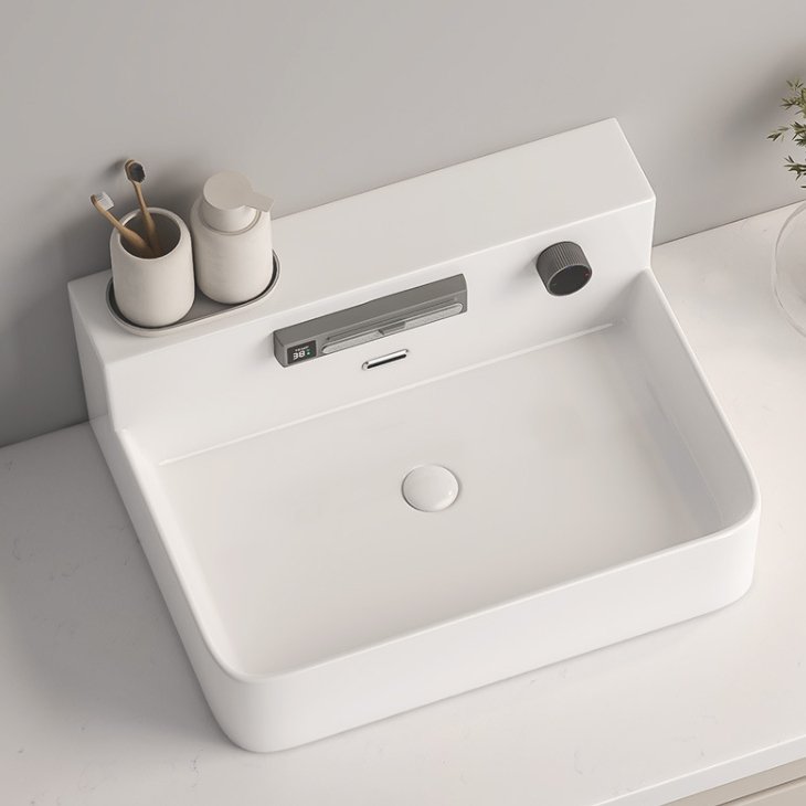 AiDi Ceramic Countertop Basin — Modern White Sink | OEM & MOQ 100 - Image 3